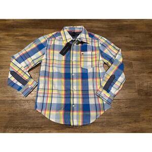 Tommy Hilfiger Button Down Plaid Shirt Easter/Spring Sz Sm (8/10) NWT